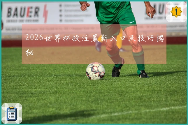 2026世界杯投注最新入口及技巧揭秘
